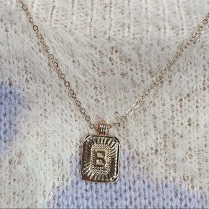 "b" initial necklace